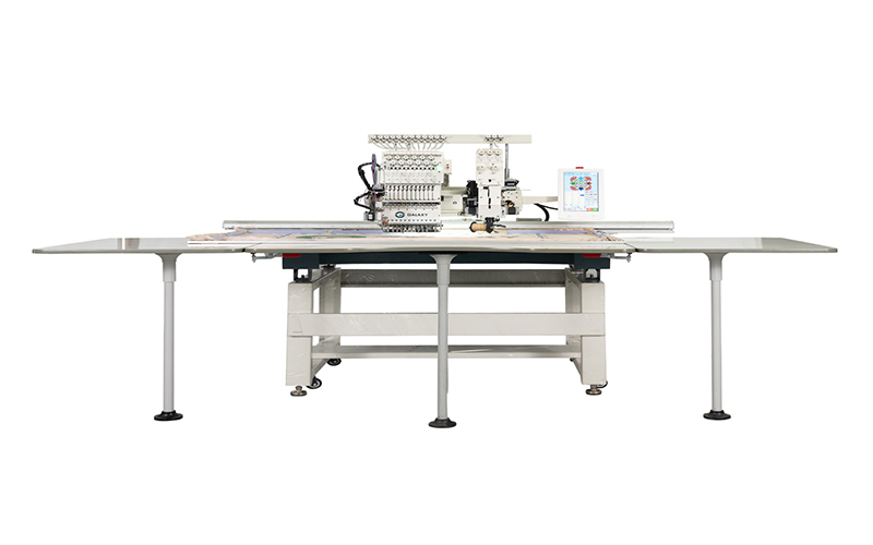 1+1 Tubular flat and cording head embroidery machine